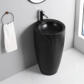 Black Marble Pedestal Wash Basin