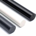 Black PA Nylon Metlon Rods, 200 mm, 20 mm