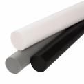 BLACK PET PLASTIC ROD, 6 mm