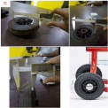Black Rubber Trolley Wheel With PP Hub
