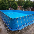 Blue PVC Portable Steel Swimming Pool, For Residential