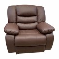Brown Leather Manual Recliner Sofa, Seating Capacity: 1 Person, Size: 25x26inch