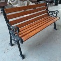 Cast Iron Leg Garden Bench, 3 Seater, With Backrest