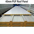 Color Coated 40mm PUF Roof Panel, For Roofing