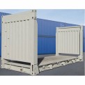 Corten Gray Flat Rack Shipping Container