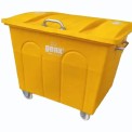FRP Yellow Garbage Trolley