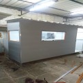 Gray Steel Modular Security Booth