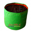 Green Orange Round Coco Peat Grow Bag, Size: 18x12