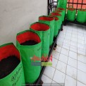 Green Orange Round Coco Peat Grow Bag, Size: 18x12