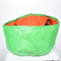 Green/Orange Round AnushikA Agri HDPE Grow Bags, Size: 24x9