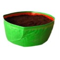 Green/orange Round Hdpe Grow Bag 18"" X 12""(200 Gsm), For Terrace Gardening