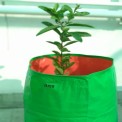 Green/Orange Round Outdoor Flower Grow Bag 15x18, For Flowers
