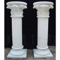 GRP Marbles White Marble Carved Pillars