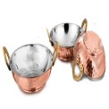 Hammered Round Copper Veggie Kadhai, For Home, Size: Standard