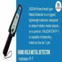 Hand Held Metal Detector For Hotel Security, Range: 2 meter