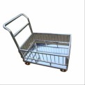 Heavy SS PLATFORM TROLLEY WITH SIDE GRILL, Load Capacity: 100 kg