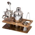 Home Bartender Kit: 12-Piece Bar Tool Set with Stylish Bamboo Stand - Perfect Home Bartending Kit