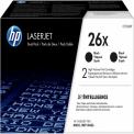 HP 26X Black Original LaserJet Toner Cartridge, 2500 Pages