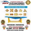JTM Stainless Steel Vibro Table Paver Block Machine, Model Name/Number: JTM/06, Capacity: 3000