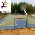 Keepfit White Fixed Basketball Pole