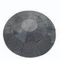 Kota Black Limestone Circle for Garden Landscape, For Flooring