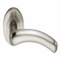 Levers Nickel Finish 12087 Aluminium Diecast Lever Handle on Rose, For Office