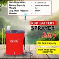 Mild Steel 12V 8Ah Battery Operated Sprayer, 20L