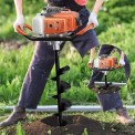 Mild Steel 3 HP Earth Pit Digging Machine, Petrol