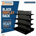 Mild Steel 4 Shelves Hardware Store Display Racks, For Showroom, Wall Mounted