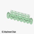 Mild Steel Double Sprocket Tapered Roller Conveyor Attachment Chain
