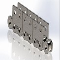 Mild Steel Double Sprocket Tapered Roller Conveyor Attachment Chain