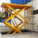 Mild Steel Electric Pit Mounted Scissor Lift Table With Flap & Railings, For Industrial
