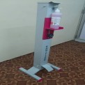 Mild Steel Floor Mounted Foot Operated Sanitizer Dispenser, Pump Bottle