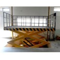 Mild Steel Hydraulic Cage Type Pit Mounted Scissor Lift Table, For Industrial