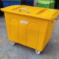 Mild Steel Ms Dustbin Trolley, For Industrial