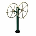 Mild Steel OUTDOOR GREEN GYM TWO WHEEL SHOULDER BUILDER