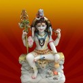 Multicolor Shiv Ji Marble Statue Moorti