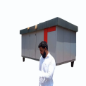 Panel Build Mild Steel Portable Toilets, 4 x 4 x 8.6 Feet