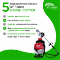 Perfect Khetibadi Brush Cutter 4 Stroke 50cc