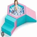 Pink And Blue (Base) Kids Foam Ball Pool, in Indoor
