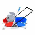 Plastic Double Bucket Wringer Trolley, For Hotels, Capacity: 40 L