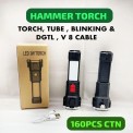 Plastic LED Emergency Hammer Light Torch, Battery Type: Lithium Ion, Cool White