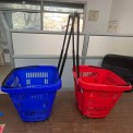 Plastic Wheel Shopping Basket, For Supermarket