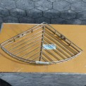 Polished Stainless Steel Single Corner Rack, Wall Mounted