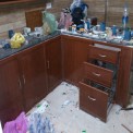 Polished Wooden PVC Kitchen Drawer, 3 Drawers, Floor Mount