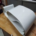 Polyurethane Pu white glossy conveyor belt, Belt Thickness: 3 mm