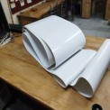 Polyurethane Pu white glossy conveyor belt, Belt Thickness: 3 mm