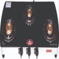 Rectangle 3 Burner Glass Top Gas Stove, For Kitchen, Size: 3x2feet