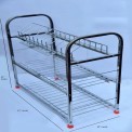 Rectangular 21x21x10 Inch Stainless Steel Kitchen Rack, Shelves: 3