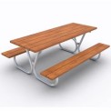 Rectangular 4 Seater Wooden Canteen Table